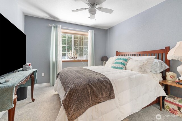 103 Nikula Rd W, Winlock, WA 98596 - carpeted bedroom with ceiling fan and baseboards