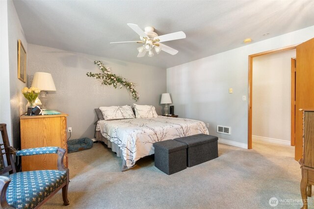 103 Nikula Rd W, Winlock, WA 98596 - carpeted bedroom with a ceiling fan and baseboards