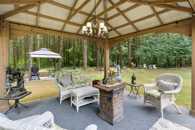 103 Nikula Rd W, Winlock, WA 98596 - view of patio / terrace with a gazebo