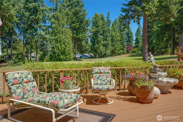 3500 SW 325th St, Federal Way, WA 98023 - wooden terrace featuring view of scattered trees