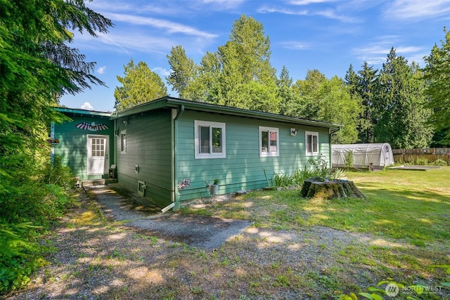 6070 Saxon Rd, Acme, WA 98220 - view of side of home with an exterior structure, entry steps, and an outbuilding