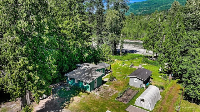 6070 Saxon Rd, Acme, WA 98220 - aerial view of property and surrounding area featuring a heavily wooded area