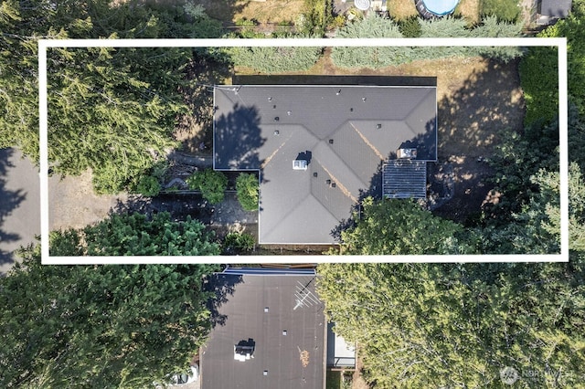 1528 NE 166th St, Shoreline, WA 98155 - view from above of property featuring property parcel outlined