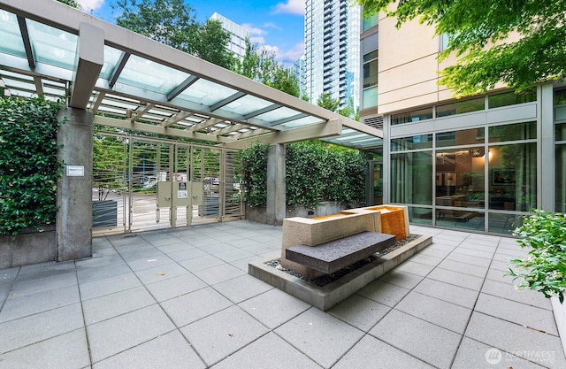 910 Lenora St Unit S403, Seattle, WA 98121 - view of patio featuring a pergola