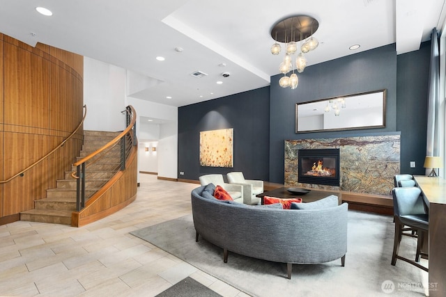 910 Lenora St Unit S403, Seattle, WA 98121 - building lobby featuring recessed lighting and stairs
