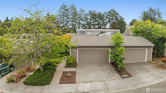 2514 174th Ave NE, Redmond, WA 98052 - mid-century modern home with a shingled roof and concrete driveway