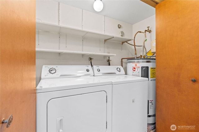 2514 174th Ave NE, Redmond, WA 98052 - laundry area with strapped water heater and independent washer and dryer