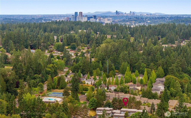 2514 174th Ave NE, Redmond, WA 98052 - drone / aerial view of a heavily wooded area and mountains