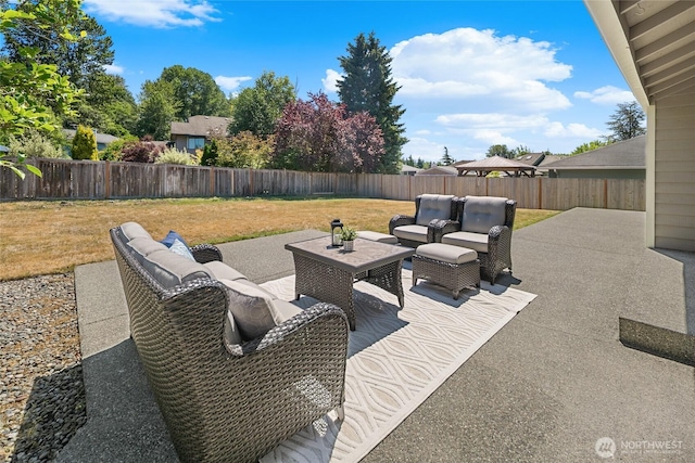 23303 13th Pl W, Bothell, WA 98021 - fenced backyard with an outdoor living space and a patio
