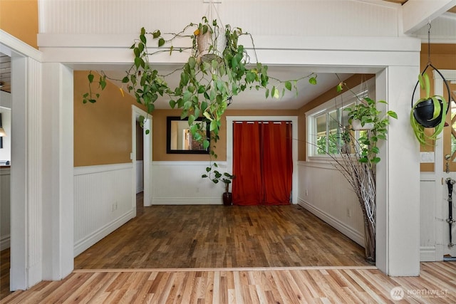 22616 88th Ave W, Edmonds, WA 98026 - entrance foyer with wood finished floors and a wainscoted wall