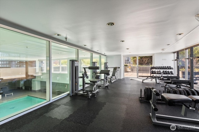 1415 2nd Ave NE Unit 1801, Seattle, WA 98101 - workout area featuring plenty of natural light and expansive windows
