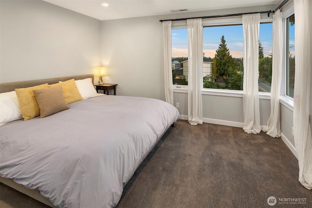 7503 32nd Ave NE, Seattle, WA 98115 - bedroom with dark carpet and recessed lighting