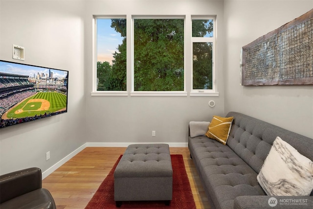 7503 32nd Ave NE, Seattle, WA 98115 - living area featuring wood finished floors and baseboards