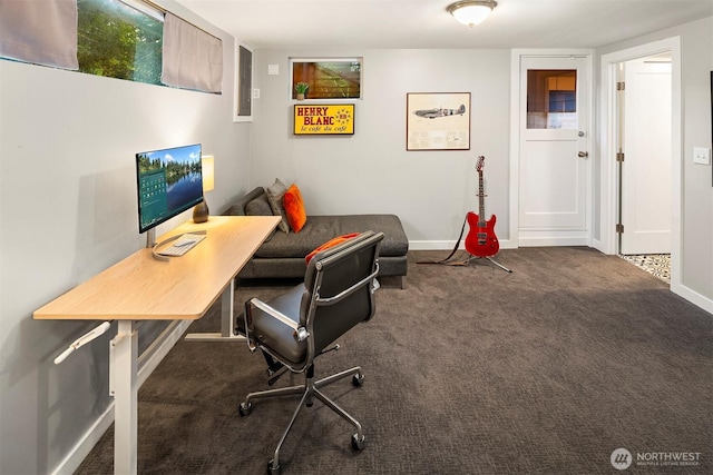 7503 32nd Ave NE, Seattle, WA 98115 - office area with baseboards and carpet