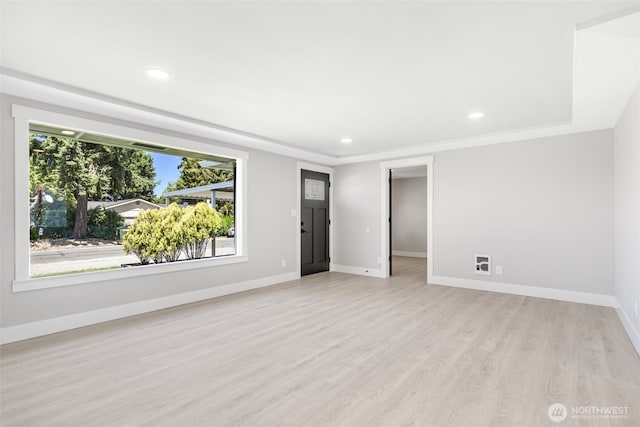1316 115th St S, Tacoma, WA 98444 - empty room with light wood finished floors and recessed lighting