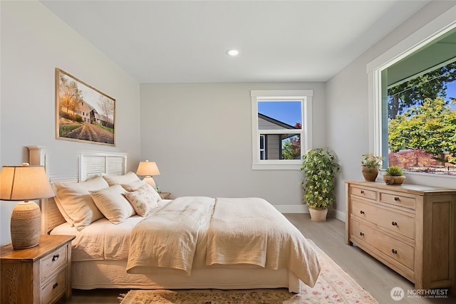 1316 115th St S, Tacoma, WA 98444 - bedroom with multiple windows, light wood finished floors, and recessed lighting