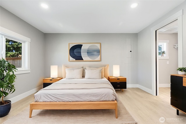 1316 115th St S, Tacoma, WA 98444 - bedroom with light wood finished floors, recessed lighting, and electric panel