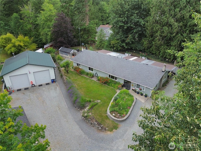 6808 243rd Ave E, Buckley, WA 98321 - view from above of property with a heavily wooded area