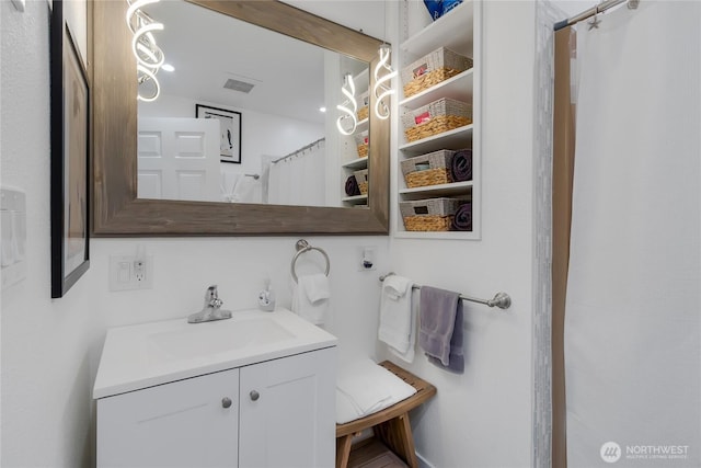 6808 243rd Ave E, Buckley, WA 98321 - bathroom with vanity and a shower with curtain