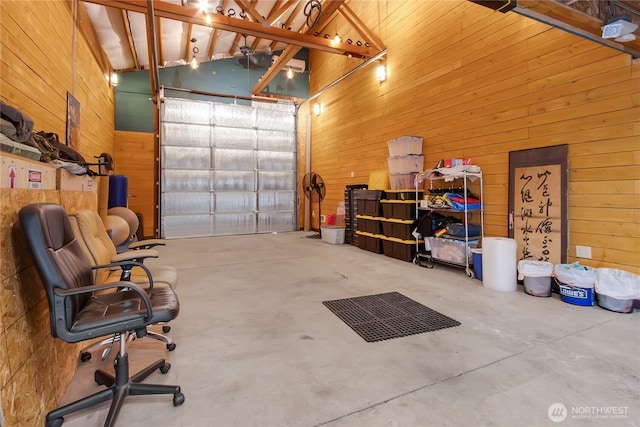 6808 243rd Ave E, Buckley, WA 98321 - garage with wooden walls