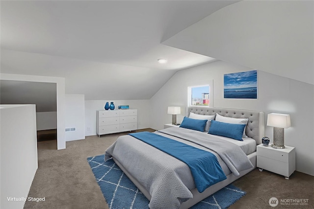 1433 E 32nd St, Tacoma, WA 98404 - bedroom featuring carpet floors and lofted ceiling