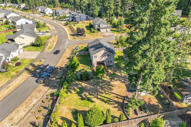 4749 NE Waxwing Ct, Lacey, WA 98516 - aerial view of property and surrounding area featuring nearby suburban area
