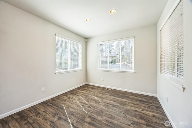 4749 NE Waxwing Ct, Lacey, WA 98516 - unfurnished bedroom featuring recessed lighting and dark wood-style floors