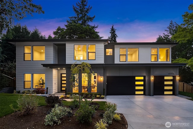 15734 SE 25th St, Bellevue, WA 98008 - contemporary house featuring a garage and driveway