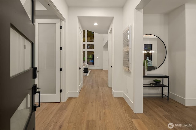 15734 SE 25th St, Bellevue, WA 98008 - hall with light wood-type flooring and recessed lighting