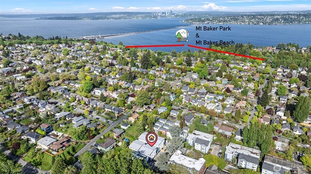 2529 29th Ave S Unit C, Seattle, WA 98144 - aerial view of property's location with nearby suburban area