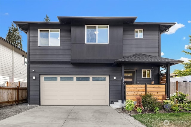 830 Mill Ave, Snohomish, WA 98290 - modern home featuring an attached garage and concrete driveway