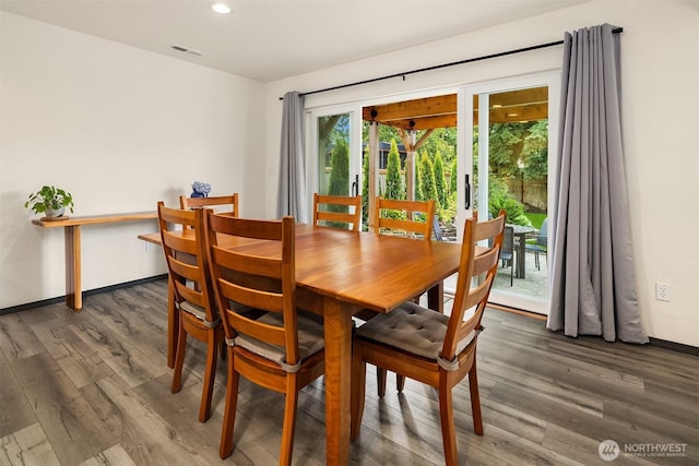 830 Mill Ave, Snohomish, WA 98290 - dining area featuring wood finished floors, recessed lighting, and french doors