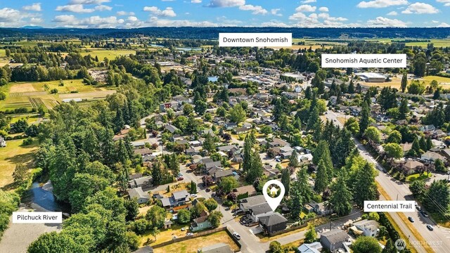 830 Mill Ave, Snohomish, WA 98290 - aerial perspective of suburban area