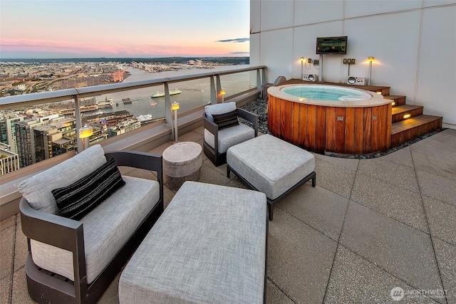 1521 2nd Ave Unit 3801, Seattle, WA 98101 - balcony with a hot tub