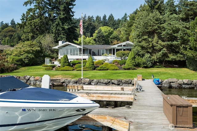 4802 E Mercer Way, Mercer Island, WA 98040 - dock with a lawn