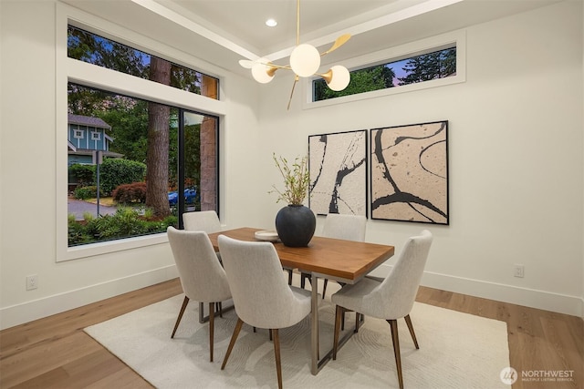11618 NE 111th St, Kirkland, WA 98033 - dining area with a chandelier, recessed lighting, and light wood-style floors