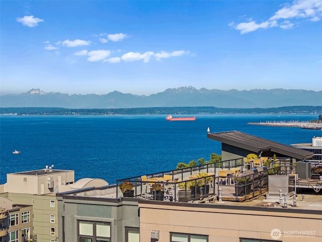 2721 1st Ave Unit 1101, Seattle, WA 98121 - water view featuring a mountain backdrop