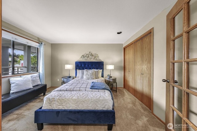 9727 NE Juanita Dr Unit 308, Kirkland, WA 98034 - bedroom featuring carpet flooring and a closet