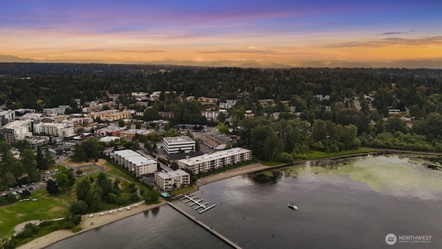 9727 NE Juanita Dr Unit 308, Kirkland, WA 98034 - aerial view of property's location with a large body of water