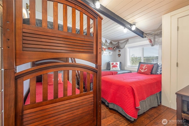 4421 Sucia Dr, Ferndale, WA 98248 - bedroom featuring wood ceiling and wood finished floors