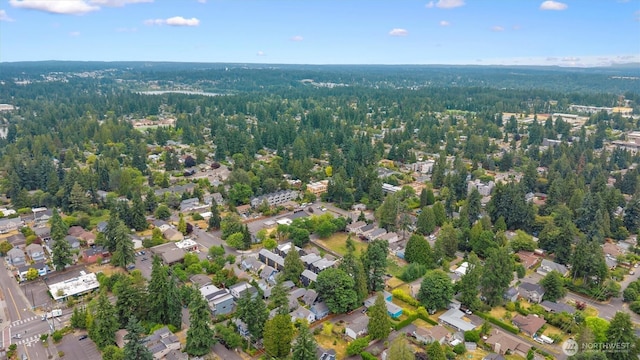 1323 N 185th St Unit A, Shoreline, WA 98133 - aerial view of property and surrounding area with a heavily wooded area