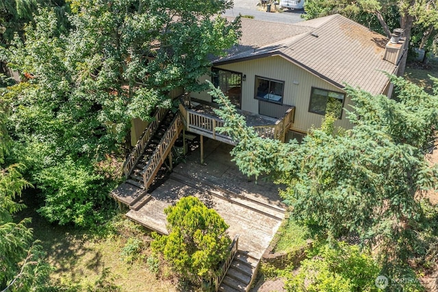2417 179th Ave E, Lake Tapps, WA 98391 - rear view of property featuring stairs and a deck