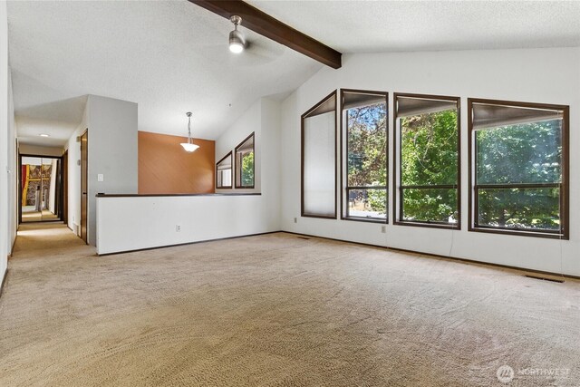 2417 179th Ave E, Lake Tapps, WA 98391 - empty room featuring carpet floors, a textured ceiling, and a ceiling fan