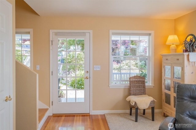 618 12th St, Bellingham, WA 98225 - doorway to outside featuring plenty of natural light and wood finished floors