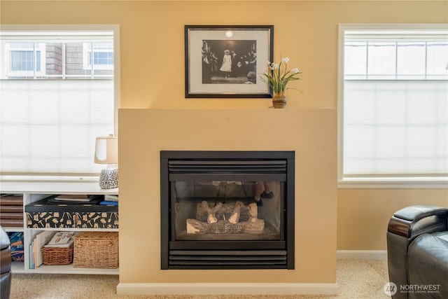 618 12th St, Bellingham, WA 98225 - detailed view of a glass covered fireplace and baseboards