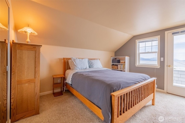618 12th St, Bellingham, WA 98225 - bedroom featuring light colored carpet and vaulted ceiling