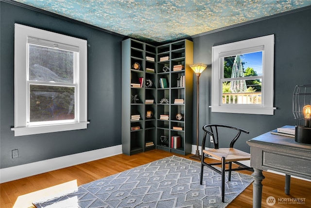 2456 4th Ave W, Seattle, WA 98119 - office with wood finished floors and baseboards