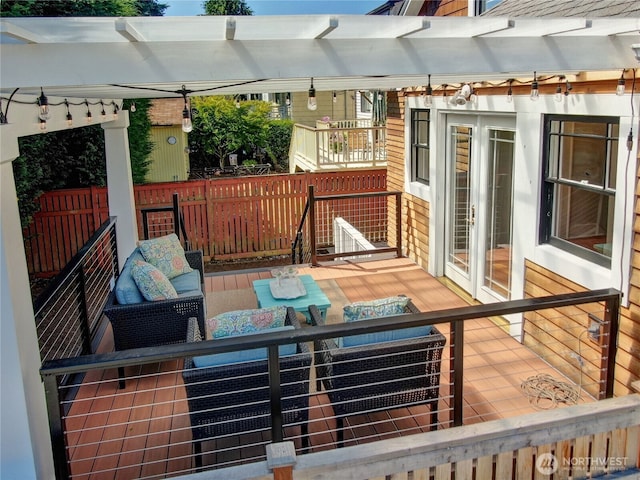 2456 4th Ave W, Seattle, WA 98119 - wooden terrace with an outdoor hangout area