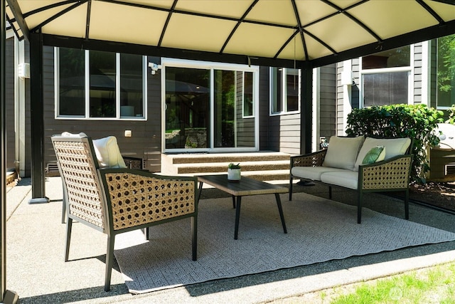 19735 183rd Way SE, Renton, WA 98058 - view of patio featuring outdoor lounge area and a gazebo