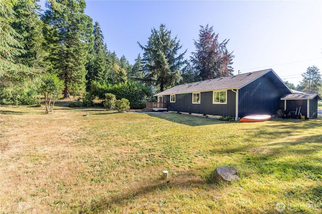 120 E Rd Of Tralee, Shelton, WA 98584 - view of green lawn featuring a wooden deck